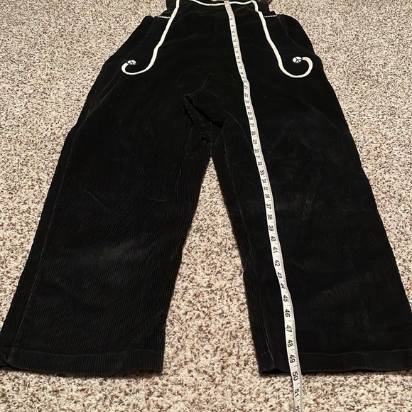 Vintage 90s Corduroy Overalls “whatever” and peace sign details - Picture 6 of 14